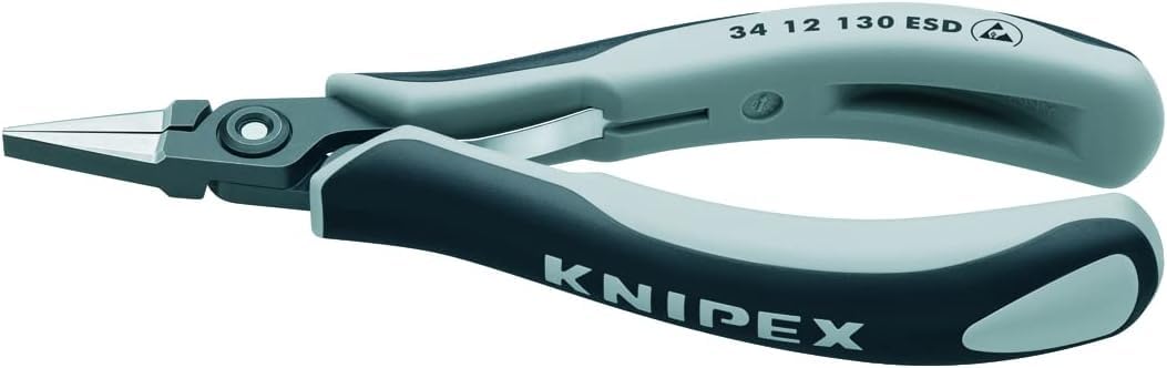 KNIPEX Precision Electronics Gripping Pliers ESD with Multi-Component Handles 130 mm, 34 12 130 ESD — image 1