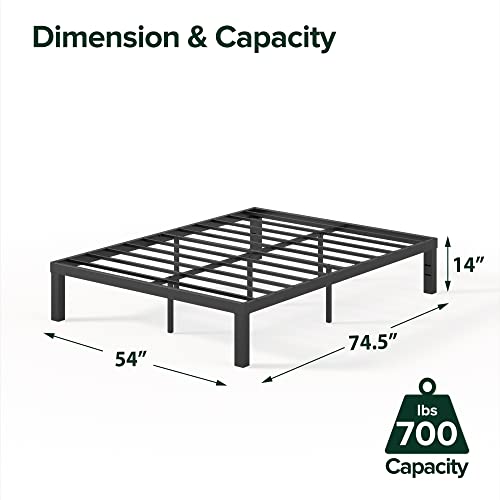 ZINUS Luis 14 Inch QuickLock Metal Platform Bed Frame / Mattress