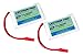 2-Pack of Lectron Pro 3.7 volt - 700mAh 30C Lipos for LaTrax Alias Quadcopter