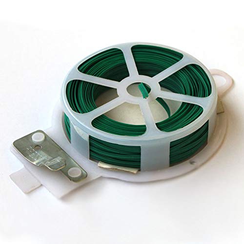 Viagrow 82 Feet Twist Tie Roll Spool Dispenser w/Cutter Secure Garden Plant Multi-Function Cable Snack Tie