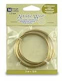 Artistic Wire 16-Gauge Non-Tarnish Brass Coil Wire, 10-Feet