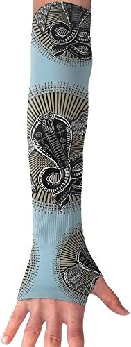 Snake Bite Circle Lover Men Women UV Protection Compression Arm Warmers For Sports Gloves