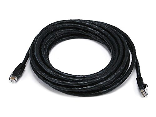 Monoprice 20FT 24AWG Cat6 550MHz UTP Ethernet Bare Copper Network Cable - Black