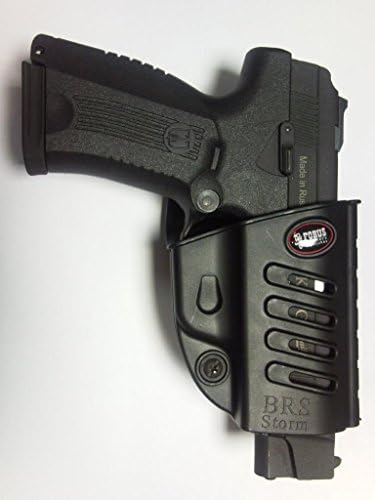 Fobus Thigh Rig: Drop leg extension unit with a Left Hand Gun Paddle Holster. Model: BRS-LH-EXND