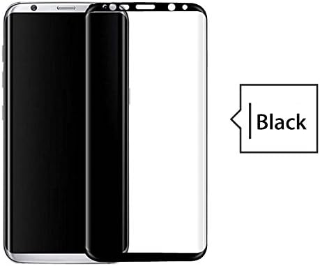 Lendgaga Full Coverage edge screen protector for Samsung Galaxy S8plus New Upgrade Strengthen tempered glass screen film with high-definition transparent, anti-foam, 3D touch feel, 9H HD! (Black)