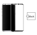 Lendgaga Full Coverage edge screen protector for Samsung Galaxy S8 New Upgrade Strengthen tempered glass screen film with high-definition transparent, anti-foam, 3D touch feel, 9H HD! (Black)