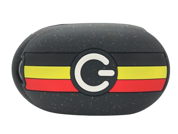 NORDECCO Silicone Star Glaze Glitter Belgium Flag Key Fob Protective Cover Case Fits For Fiat 500e Electric 2022 2023 and Above (Black)