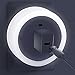 LED Concepts Plug-In LED Night Light with Outlet - Dusk to Dawn Round Sensor Light – Built-In Power Outlet – Great for Bedroom, Bathroom, Hallway, Stairways, or Dark Room, On / Off / Auto modes