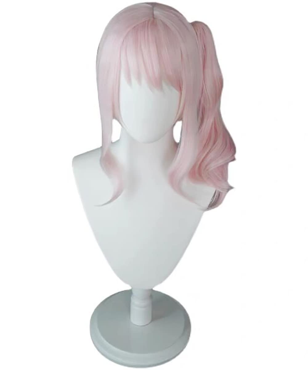 PWEINCY Pink Wig Women Halloween Party Hair with Bangs