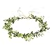 Floral Fall Artificial Baby Breath Flower Halo Wedding Crown Pink Bridal Headpiece HC-24 (Eucalyptus Crown)