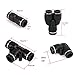 ALAVENTE 40 Pcs 1/4” Push to Connect Air Fittings 6mm Pneumatic Fittings Kit Air Line Quick Fittings, Inlcude 10 Spliters + 10 Elbows + 10 Tee + 10 Straight Tubes