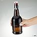 Ilyapa 16oz Amber Glass Beer Bottles for Home Brewing - 6 Pack with Airtight Rubber Seal Flip Caps