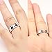 HANFLY Panda ring 925 Sterling silver Fashion Animal Jewelry Adjustable Size (US6)