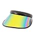 Surkat Women Sun Visors Hologram Wide Brim Thicker Sweatband UV Protective Sportswear Visors Sunhat(Black)
