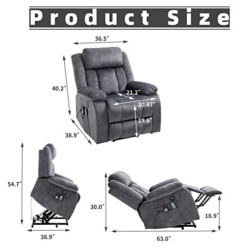 Mecor Power Lift Chair,Lift Recliner for Elderly,Fleece Massage