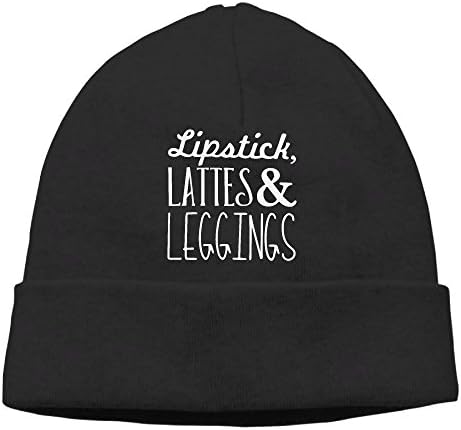 Zlkshop17 Lipstick Lattes Leggings Printed Hipster Head Cap Snapback Cap Hip Hop Hat Knit Cap