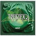 Trustex Mint Flavored Lubricated Latex Condoms with Brass Pocket Case -24 Count