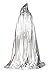 Beautifulfashionlife Hooded Cloak Role Cape Play Costume Shining Silver 150cm