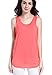 SUIEK Maternity Nursing Shirt Breastfeeding Tank Tops (Medium, Coral)