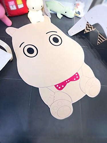 HugeHug Animal Modeling Children Play Tent Mat Home Décor Rugs for Kids Room Bedroom, Extra-soft Thick Anti-slip(hippo)