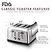 Toaster 4 Slice, Geek Chef Extra Wide Slots Stainless Steel Four Slice Toaster, Bagel/Defrost/Cancel Function 6 Browning Settings Auto Pop-up Removable Crumb Tray (4-slice)