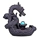 YYW Backflow Incense Burner Dragon, Handmade Ceramic Backflow Incense Cone Sticks Holder Home Decor Porcelain with Little Glass Ball, Incense Cones and Incense Sticks