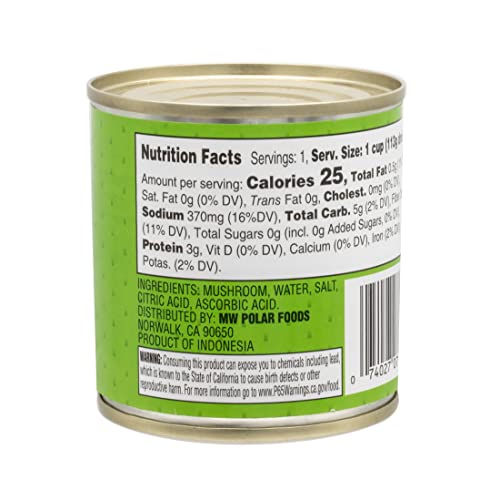 MW POLAR MUSHROOMS, PIECES & STEMS, 4 OZ (PACK OF 1), GREAT FOR GRILLED, SAUTEED, SOUP, CHOWDER, SALAD, PIZZA, PASTA, BREAKFAST OMELETS