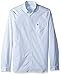 Lacoste Men's Long Sleeve REG FIT Gingham POPLIN Button Down, Phoenix Blue/White, X-Large