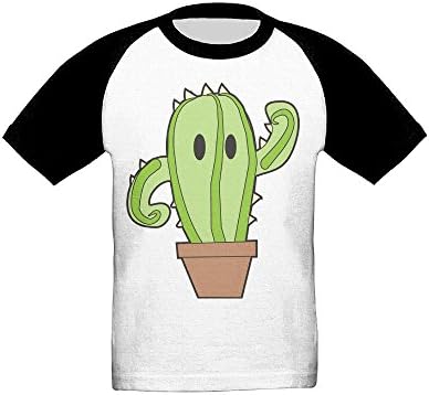 Saroyo Dancing Cactus Kids Raglan T-Shirts 100% Cotton Baseball Short Sleeve Tee 2 Toddler