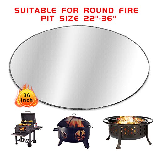 MAJITA Round Fire Pit Mat 36 Inch and Outdoor Patio Fireproof Mat,Under