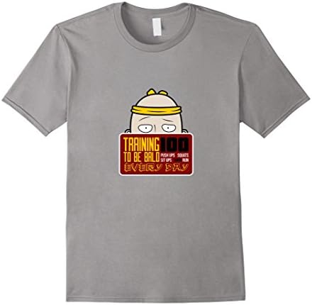 Men's Training to be Bald T-Shirt Fitness Gym Sports Funny Medium Slate