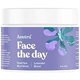 Asutra, Organic Dead Sea Mud Mask, Lavender + FREE Applicator Brush, Combat Acne, Oily Skin and Blackheads, Minimize Pores, For Smooth, Beautiful and Healthy Looking Skin, 8 oz.