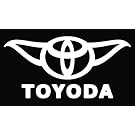 Toyoda Star Wars Yoda Vinyl Car Decal Sticker White 5" | CCI211