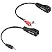 RELPER 600FT/200M Long Range DC3.5mm to 2X RCA Audio Extender Over Cat5/6 …