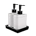 Wentao 3 Piece Ceramic Bath Accessory Set Liquid Soap or Lotion Dispenser