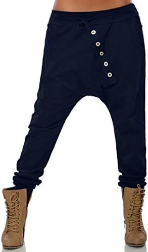 Alixyz Women's Drop Crotch Hip Hop Jogger Harem Pants Fashion Baggy Pants Trousers
