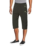 MAGCOMSEN Men’s Quick Dry 3/4 Capri Pants Hiking Long Shorts Zipper Pockets