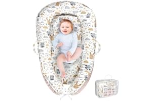 MAGINP Baby Lounger, Baby Lounger for Newborn 0-24 Months, Portable and Soft, Babies Essential Gifts, Breathable Portable Infant Lounnger for Travel and Home