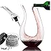 New Upgraded Wine decanter set, NO AIR BUBBLES Hand-Blown Sturdy 100% Lead Free Glass Carafe Aerator & BONUS FREE Accessories Stainless Steel Cleaning Beads Included - Elegant Gift for Wine Lovers