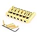 Musiclily Electric Guitar Hardtail Fixed Bridge Assembly for 6 String Fender Strat Stratocaster Tele Telecaster Guitar Parts, Gold