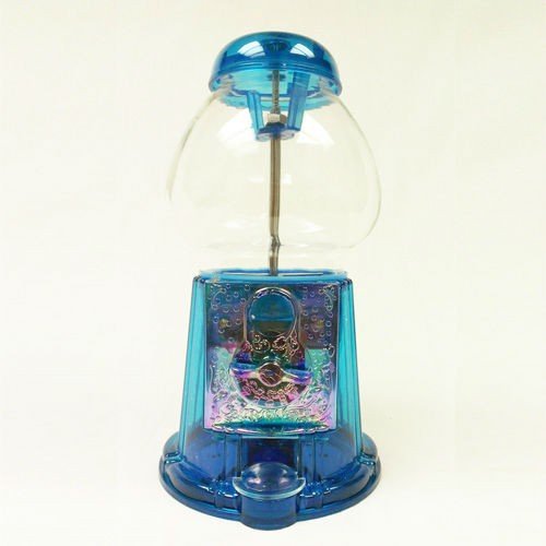 Blue Gumball Machine Antique Style Gumball Bank and Dispenser with Free Spin