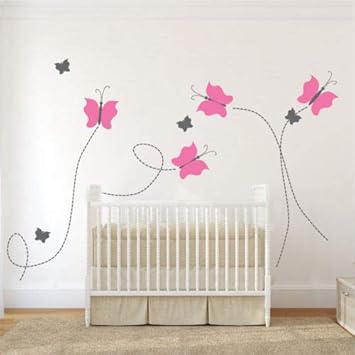 Amazoncom Diuangfoong Nursery Butterfly Wall Decal Girls