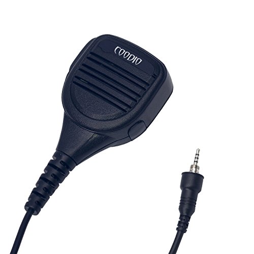 Coodio Remote Lapel Microphone Shoulder Speaker Mic Heavy Duty [IP54 WaterProof] For Cobra MR Handheld VHF Two-Way Marine Radio