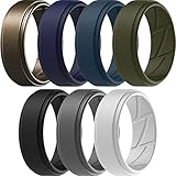 ThunderFit Silicone Wedding Rings for Men, Airflow