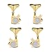 ROSENICE Guitar Bass Tuning Pegs Machine Heads Bass Replacement Parts Gold 2R2L