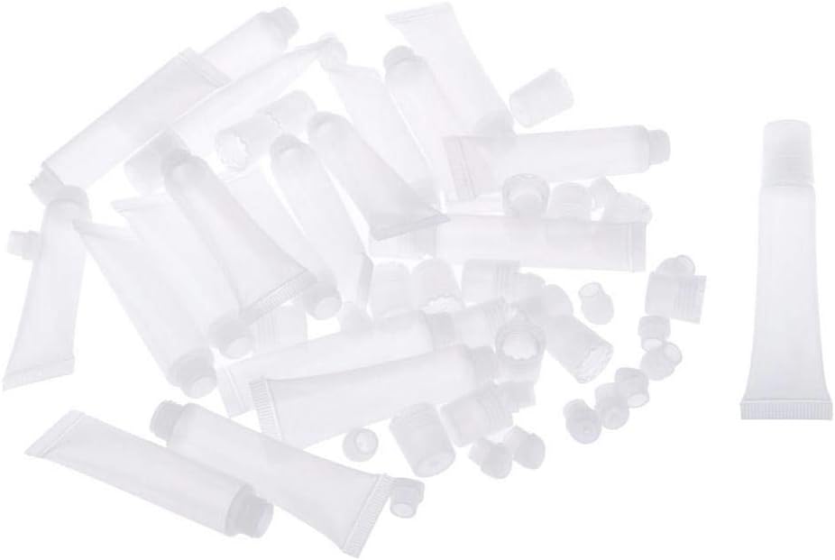 10Pcs/pack 8g Clear Plastic Cosmetic Lip Gloss Empty Refillable Tubes Balm Makeup Containers Tools DIY Lip Gloss Tube