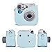 Phetium Protective Case Compatible with Instax Mini 7+ 7s 7c Instant Film Camera, Premium Vegan Leather Bag Cover with Removable Strap(Sky Blue)