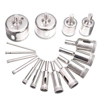 Generic 16Pcs 3-45Mm Diamond Hole Saw Drill Bits Set Glass Marble Granite Hole Saw Cutter Tool