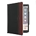 S-Tech iPad Mini 4 / Mini 5 Case Black and Tan Soft Leather Wallet Smart Cover with Sleep/Wake Feature Flip Case for Apple iPad Mini 4 (2015 2019 Model Release)