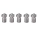 Ivelink M6 0.4mm Stainless Steel Nozzle Extruder for 1.75mm Filament E3D V5-V6 3D Printer (Pack of 5pcs)